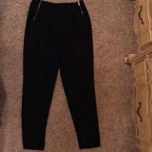High waisted skinny black dress pants